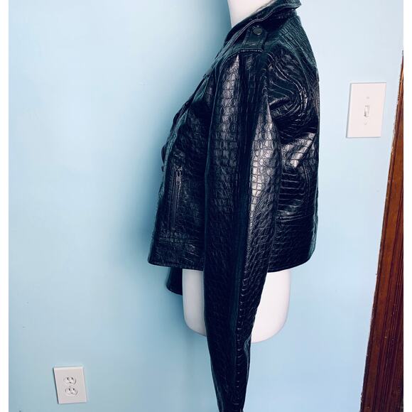 NWT ModCloth Crocodile Rock Moto Jacket Size Large - Picture 4 of 8